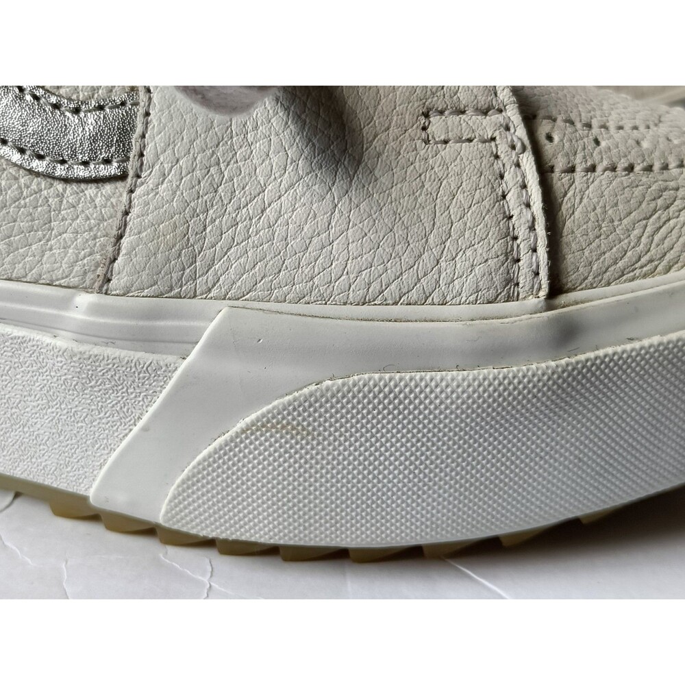 Vans Sk8-Hi Shoes Women's Size 9.5 Men's Size 8 Stacked Platform White Sneakers - Picture 9 of 11